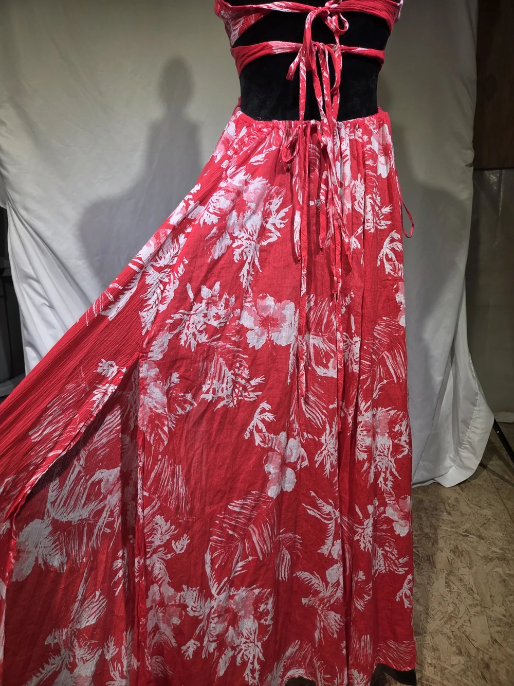 Free People Red Floral Maxi Dress - Picture 7 of 14
